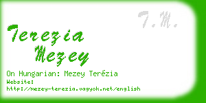 terezia mezey business card