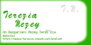 terezia mezey business card